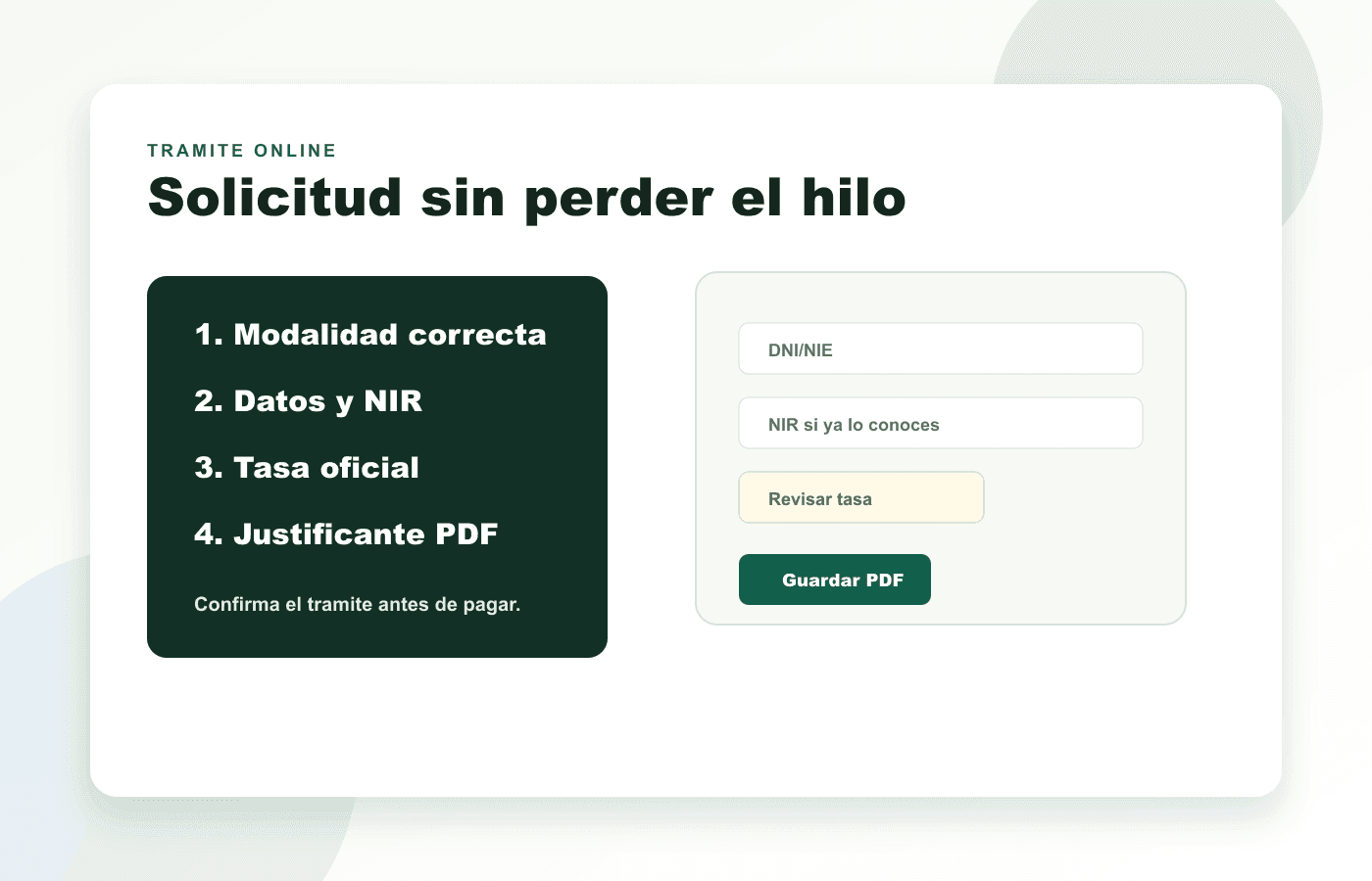 Ilustración de los pasos para preparar una solicitud de licencia de pesca online